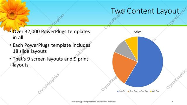 Two Content presentation slide layout