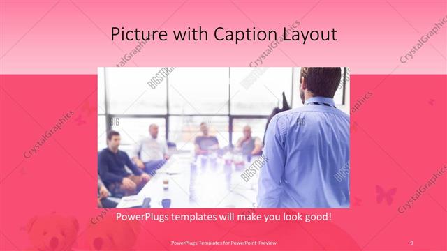 Picture with Caption presentation slide layout