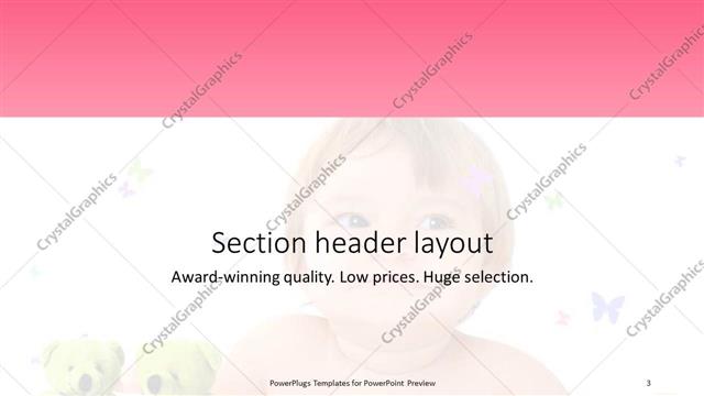 Section Header presentation slide layout