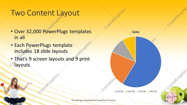Two Content presentation slide layout