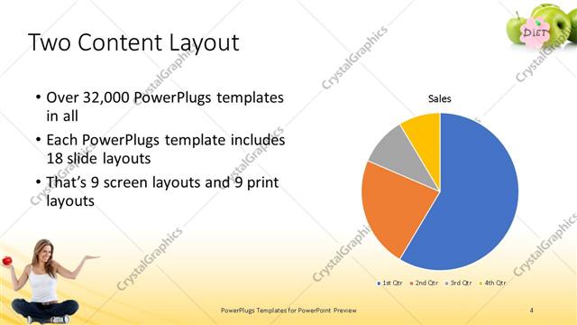 Two Content presentation slide layout