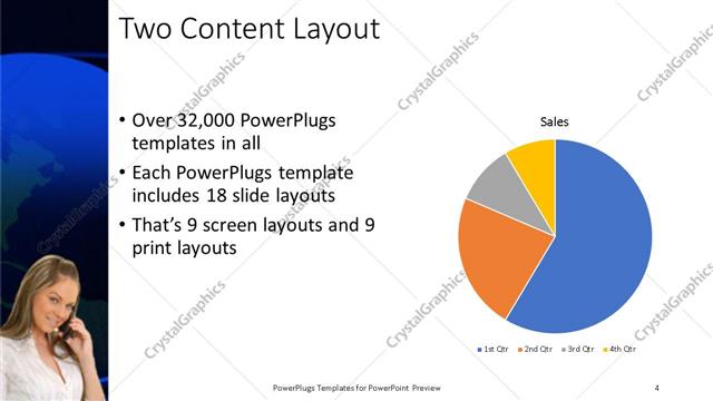 Two Content presentation slide layout