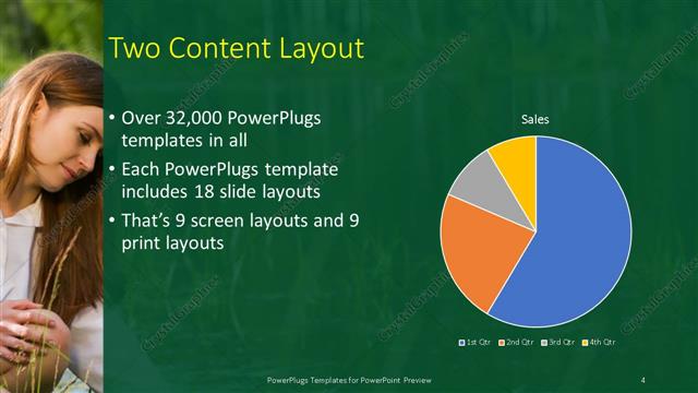 Two Content presentation slide layout