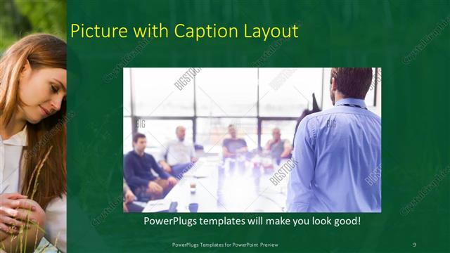 Picture with Caption presentation slide layout