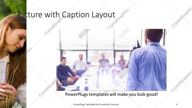 Picture with Caption presentation slide layout