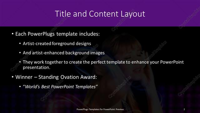 Title and Content presentation slide layout