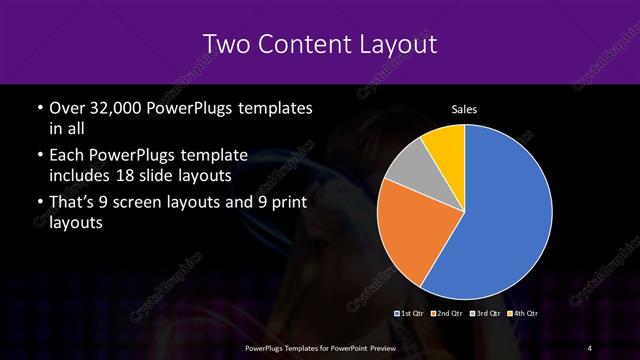 Two Content presentation slide layout