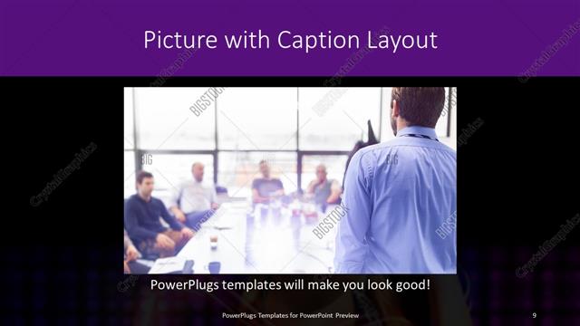 Picture with Caption presentation slide layout