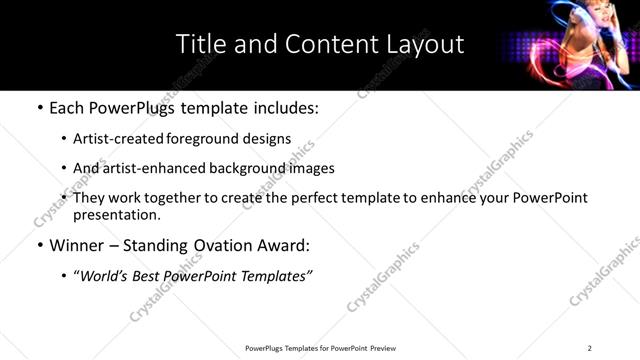 Title and Content presentation slide layout