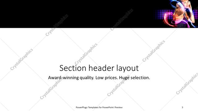 Section Header presentation slide layout