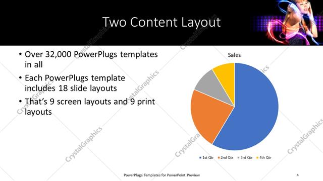 Two Content presentation slide layout