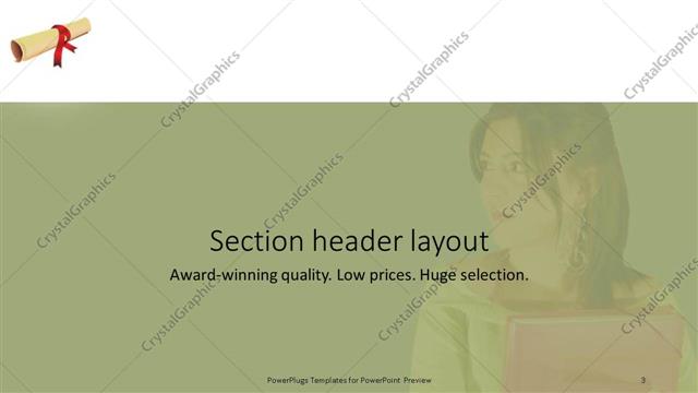 Section Header presentation slide layout