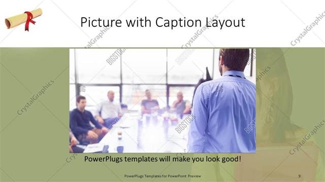 Picture with Caption presentation slide layout