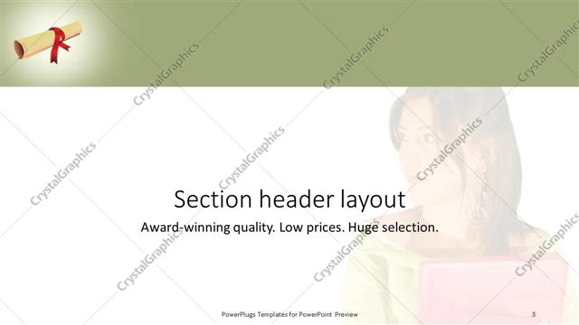 Section Header presentation slide layout