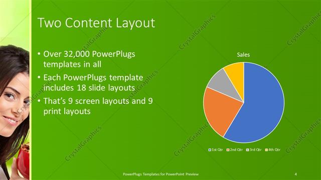 Two Content presentation slide layout