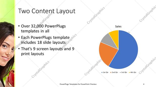 Two Content presentation slide layout