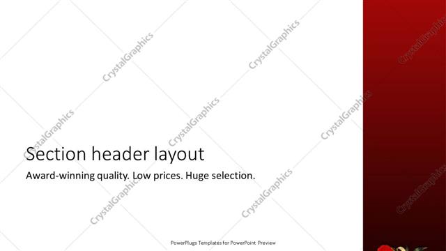Section Header presentation slide layout