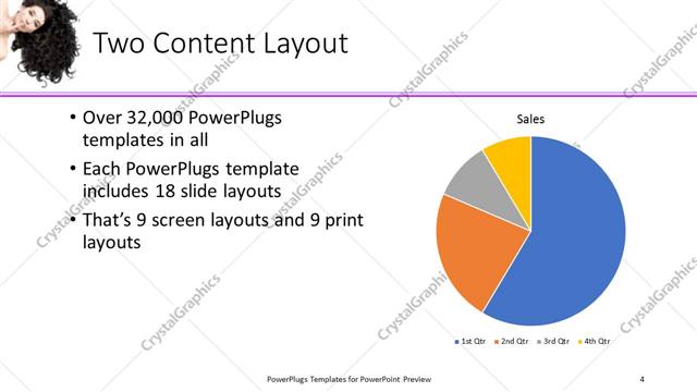 Two Content presentation slide layout