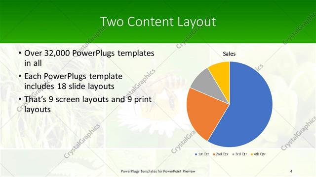 Two Content presentation slide layout