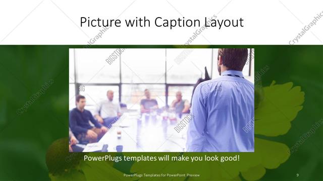 Picture with Caption presentation slide layout