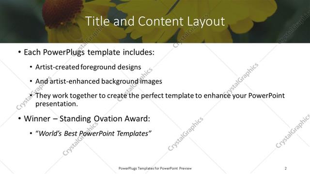 Title and Content presentation slide layout
