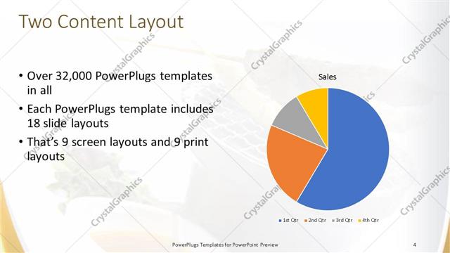 Two Content presentation slide layout