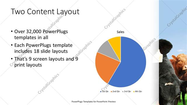 Two Content presentation slide layout