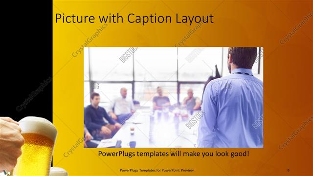 Picture with Caption presentation slide layout