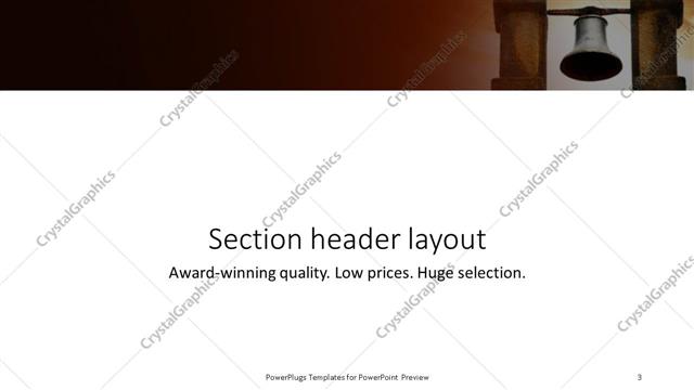 Section Header presentation slide layout