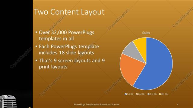 Two Content presentation slide layout
