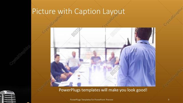 Picture with Caption presentation slide layout