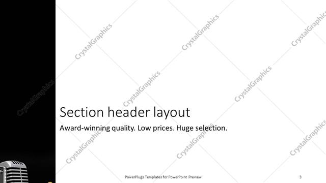 Section Header presentation slide layout