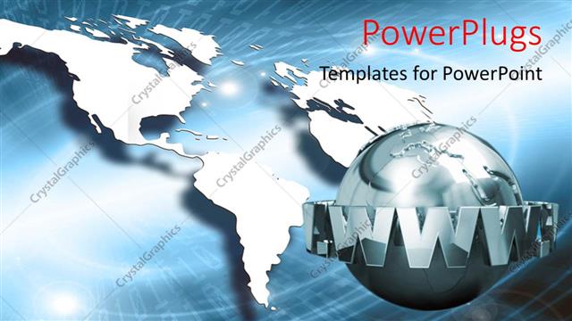  Presentation with web - A globe with web and Earth in the background