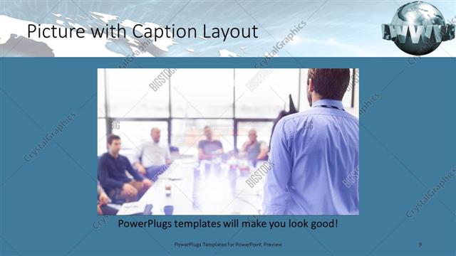 Picture with Caption presentation slide layout