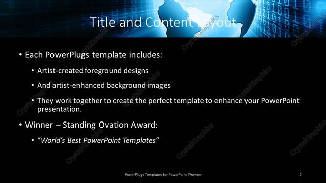 Title and Content presentation slide layout