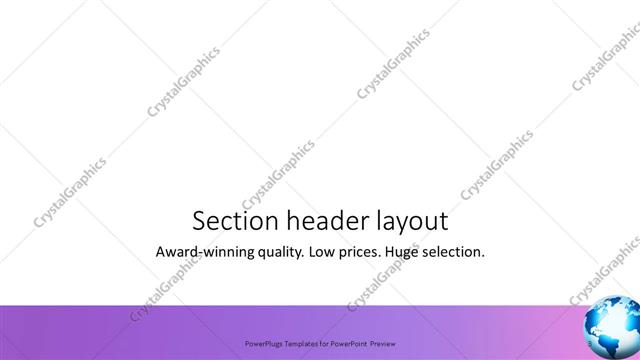 Section Header presentation slide layout