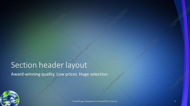Section Header presentation slide layout