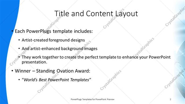Title and Content presentation slide layout