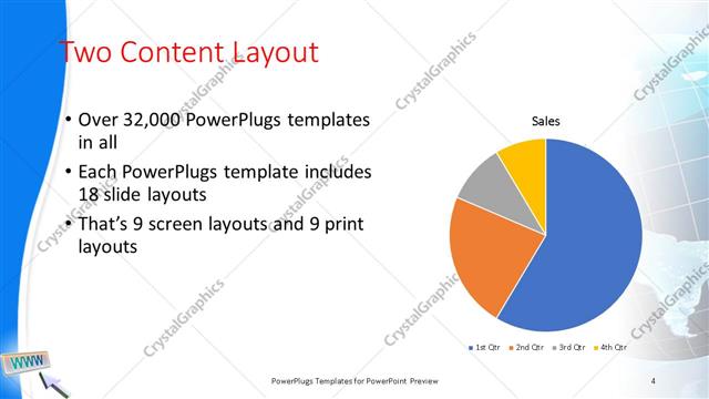 Two Content presentation slide layout