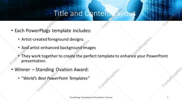 Title and Content presentation slide layout