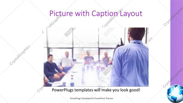 Picture with Caption presentation slide layout