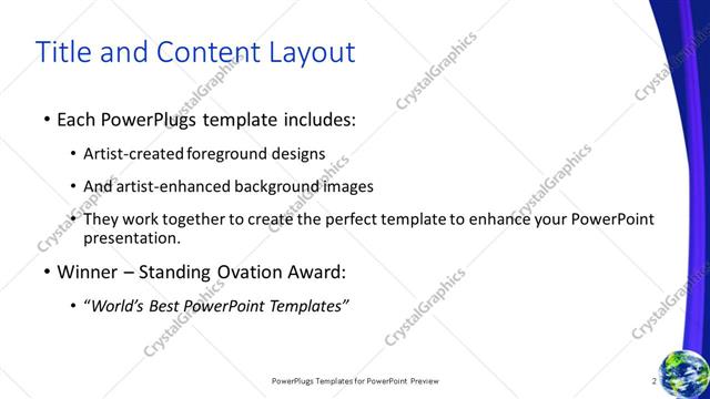 Title and Content presentation slide layout