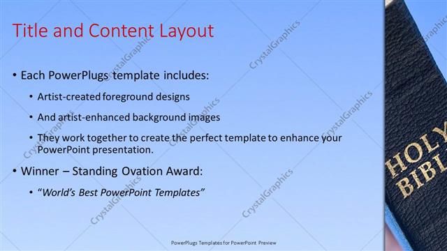 Title and Content presentation slide layout