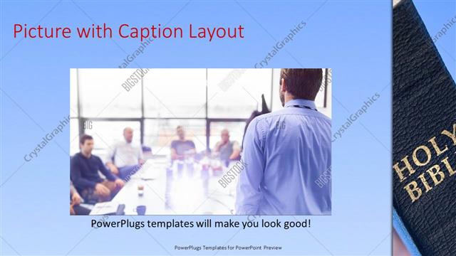 Picture with Caption presentation slide layout