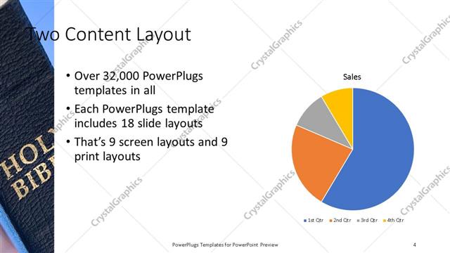 Two Content presentation slide layout
