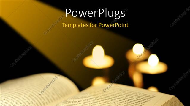  Presentation with candles - The bible with a number of candles