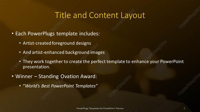 Title and Content presentation slide layout