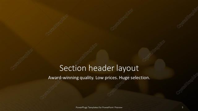 Section Header presentation slide layout