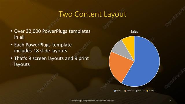 Two Content presentation slide layout