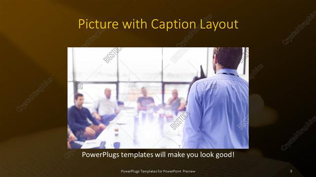 Picture with Caption presentation slide layout